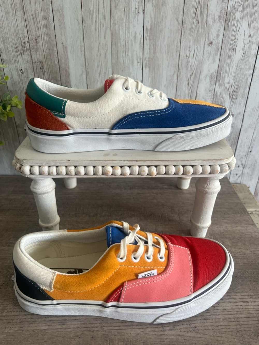 Vans Era Patchwork Colorblock Canvas Low Top Sneakers Unisex M5.5 W7